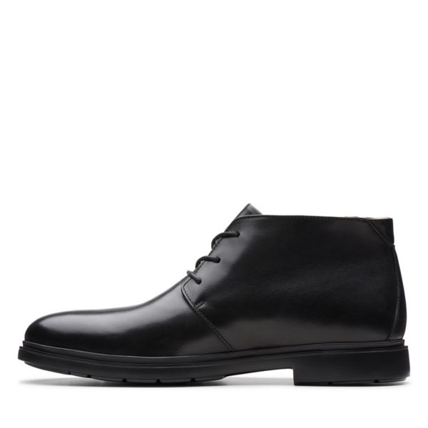 Clarks Mens Un Tailor Mid Wide Fit Boots Black | UK-6721809